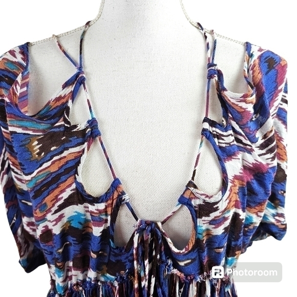 Free People Monarch Cold Shoulder Trapeze Mini Dress in XS - Picture 4 of 9